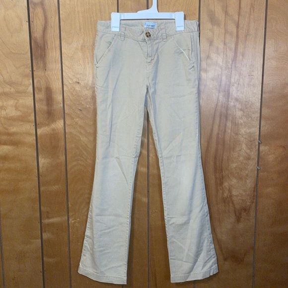 •OLD NAVY• KHAKI UNIFORM BOOTCUT PANTS SIZE 14 GUC - Picture 2 of 5